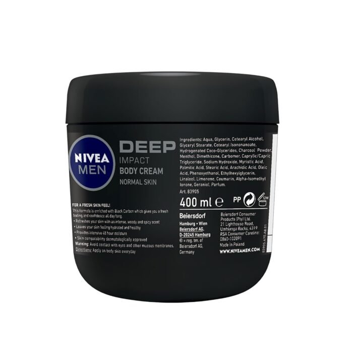 nivea men body cream deep imact image