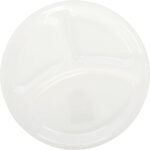 winter frost drivided plate 26 cm 10.25 inch plain white plate image