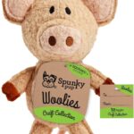 spunky pup woolies dog toy small pig image