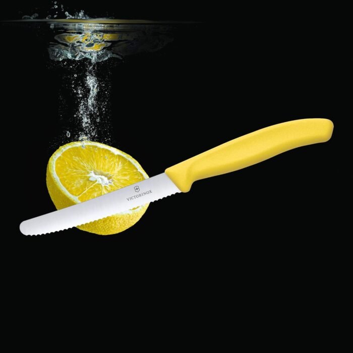 victorinox swiss classic 4.3 serrated tomato yellow knife image
