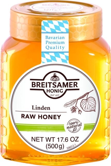 breitsamer honig linden raw honey bottle image