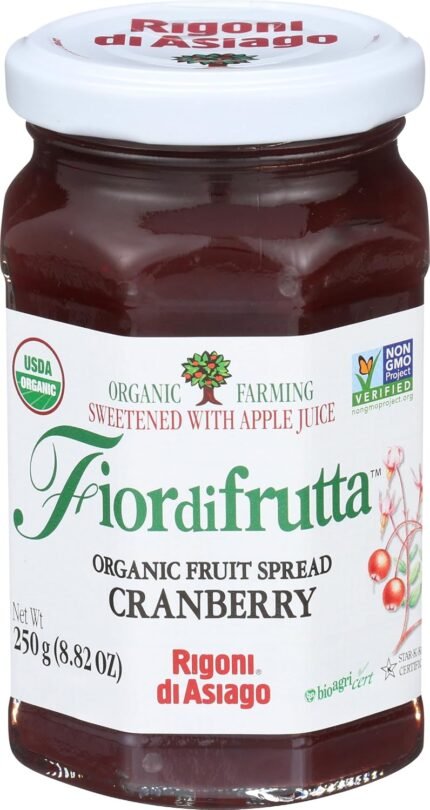 fior di frutta organic fruit spread canberry bottle image