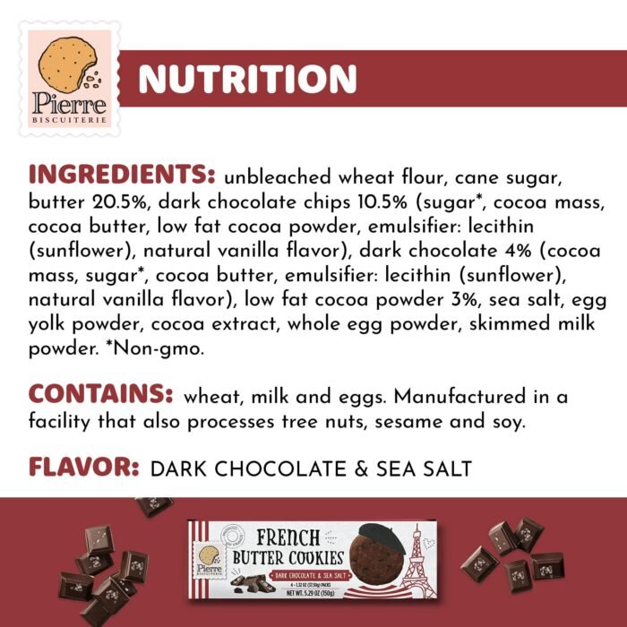 pierre biscuiterie dark chocolate sea salt cookies pack image