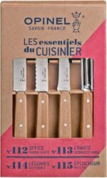 opinel essentials kitchen knives box set natural image