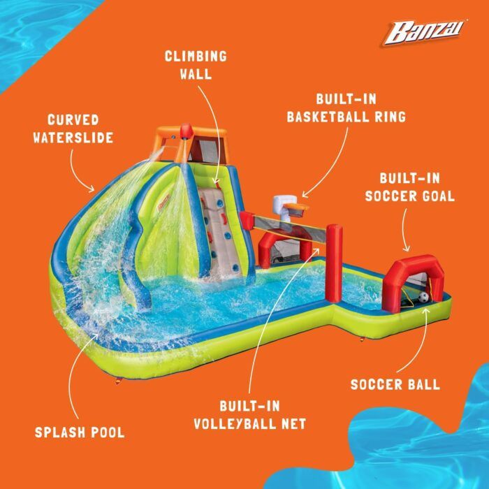 banzai aqua sports inflatable water park image
