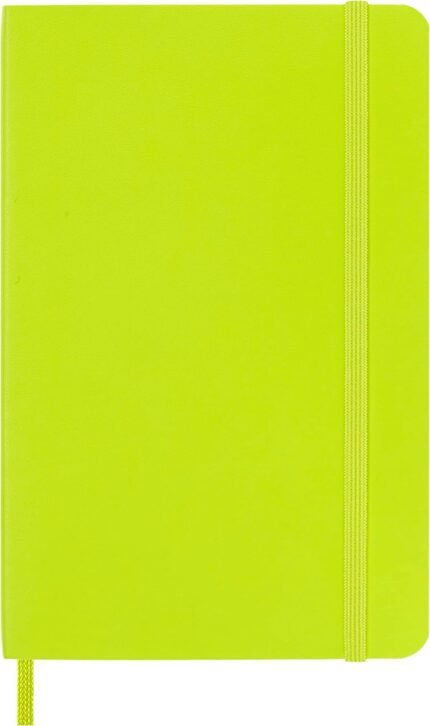 moleskine classic soft cover plain lemon green notebook image
