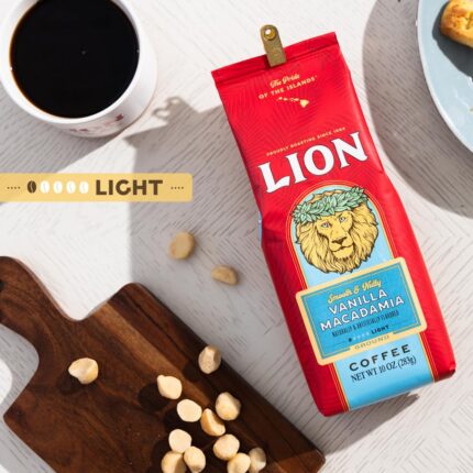 lion coffee vanilla macadamia light roast pack image