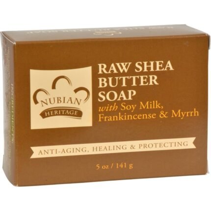 nubian heritage raw shea butter soap frankincense pack image