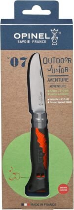 opinel junior no 07 folding knife with whistle stainless steel pack image