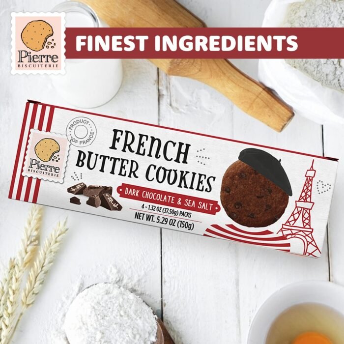 pierre biscuiterie dark chocolate sea salt cookies pack image