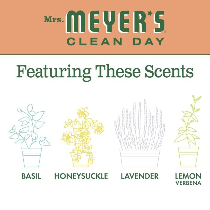 mrs meyer's liquid dish soap geranium 16 oz bottle image