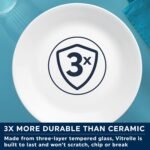 corelle 12 piece linen weave set durable glass dinnerware image
