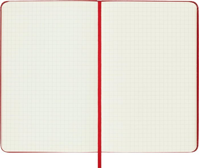 scarlet red moleskine medium squared notebook image