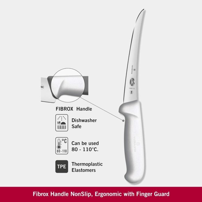 victorinox 6 boning knife curved blade white fibrox image