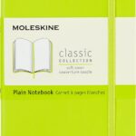 moleskine classic soft cover plain lemon green notebook image