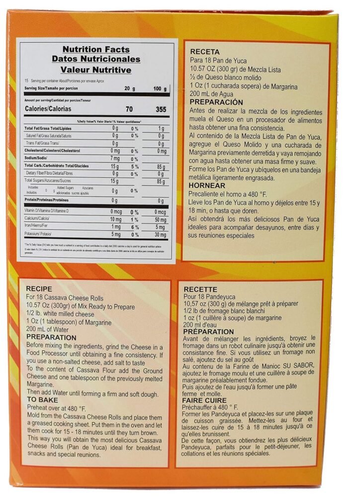 su sabor cassava flour yuca harina pack image