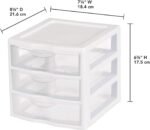 sterilite 3 drawer box for arts & crafts storage image
