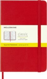 scarlet red moleskine medium squared notebook image