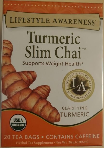 lifestyle awareness tumeric slim chai 20 tea bags image