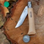 opinel no 10 wine knife stainless steel with corkscrew image