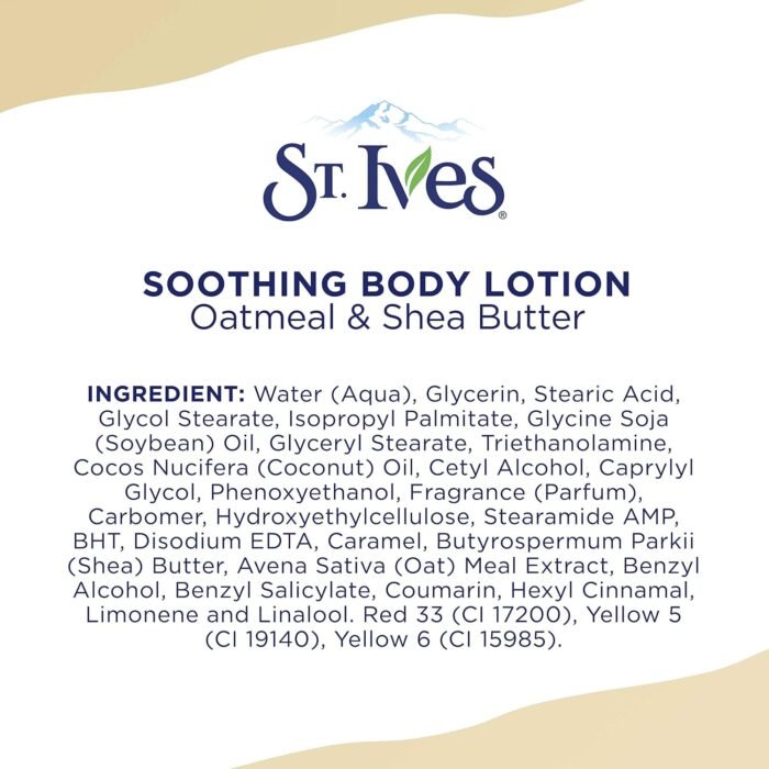 st lves oatmeal & shea butter body lotion bottle image