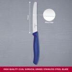 victorinox swiss classic 6 blue tomato and table knife set image