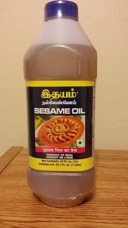 idhayam gingelly sesame oil 1 litre bottle image