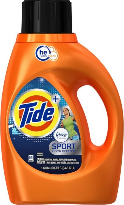 tide plus febreze sport detergent bottle image