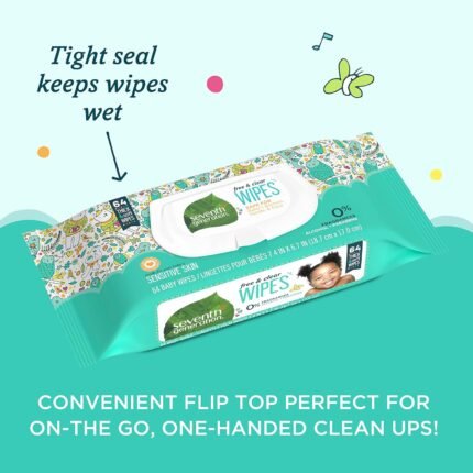 seventh generation unscented baby wipes pack image