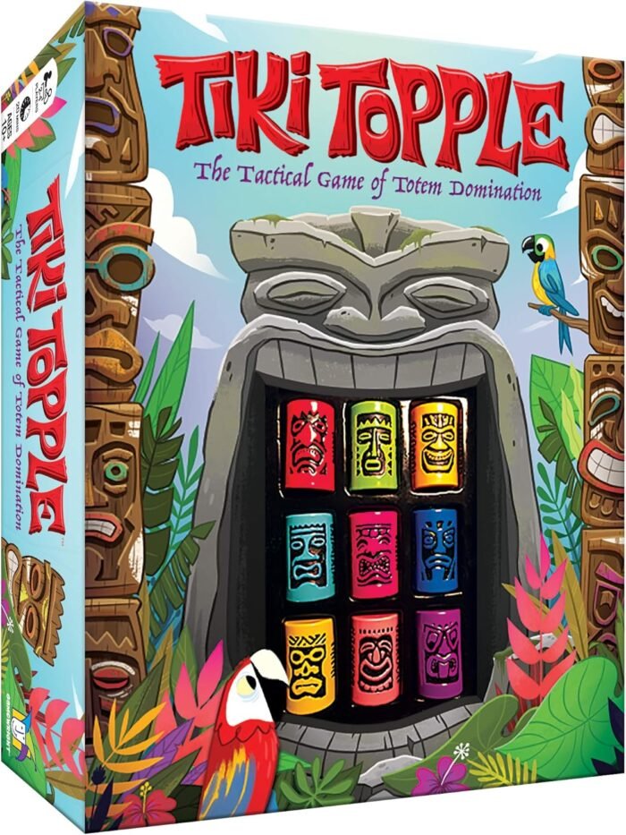 gamewright tiki topple tactical totem board game multi colored image