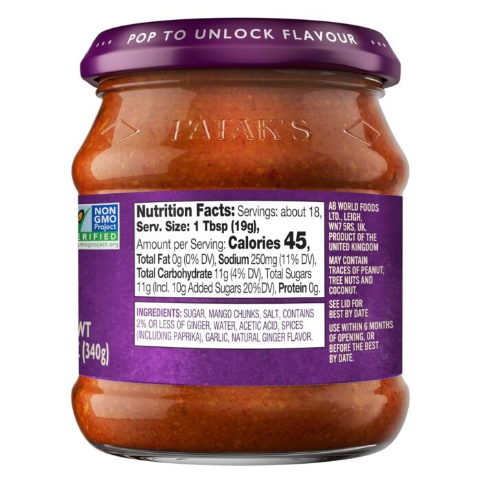 pataks major grey chutney mango & ginger image