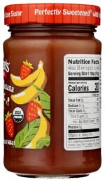 crofters orgnic strawberry banana spread bottle details image