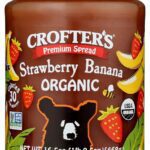 crofters orgnic strawberry banana spread bottle image