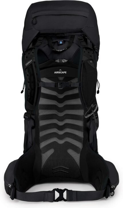 osprey talon 44l men's hiking backpack stealth black l/xl black bag image