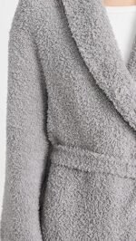 barefoot dreams cozchic dove grey adult robe image