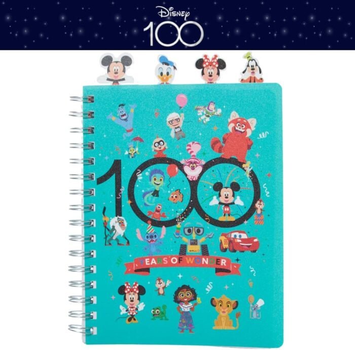 disney 100 anniversary tab journal notebook turquoise book image