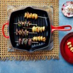 le creuset 10.25 square skillet grill cerise image