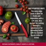 victorinox swiss classic 4.3 serrated tomato red knife image