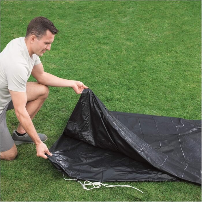 bestway flowclear 10 round pool cover black image