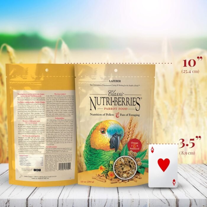 lafebers classic nutri berries parrot food pack image