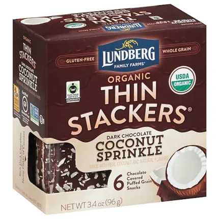 lundlberg dark choco coconut rice cake pack image