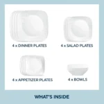 corelle cherish 16pc service for 4 white image
