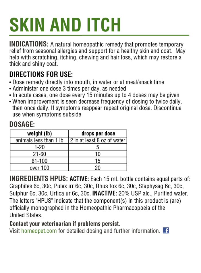 homoeopet skin and itch relief pack image