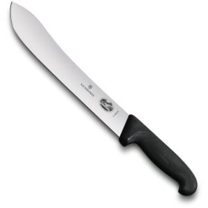 victorinox forschner 7 butcher black knife fibrox handle image