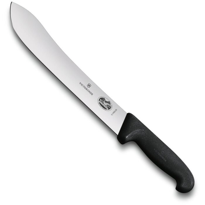 victorinox forschner 7 butcher black knife fibrox handle image