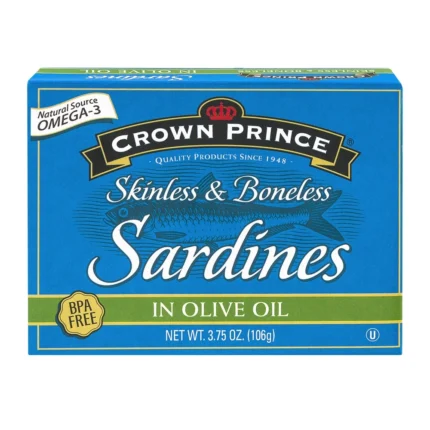 crown prince boneless sardines in olive oil pack image