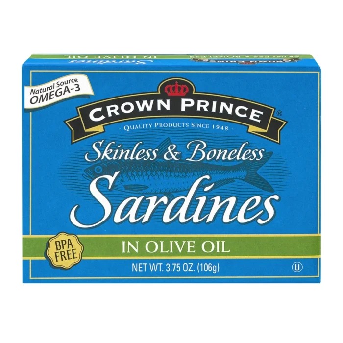 crown prince boneless sardines in olive oil pack image