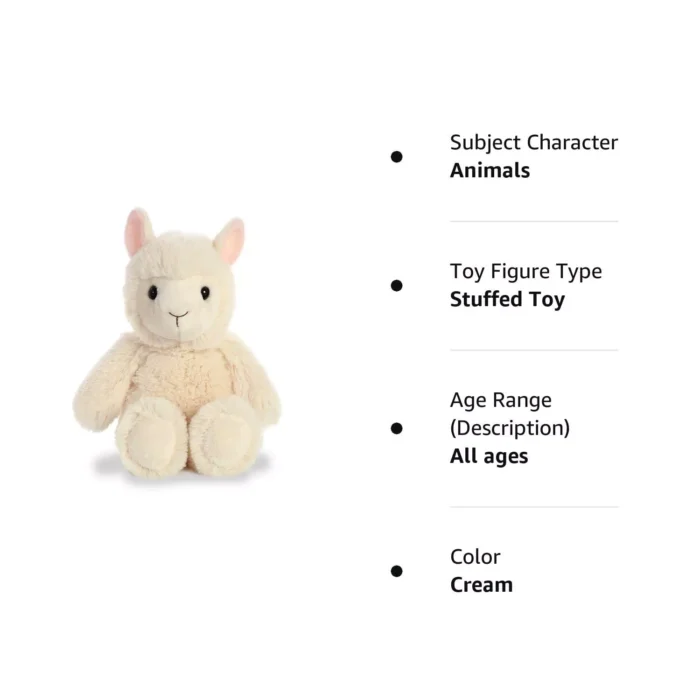 aurora cuddly friends 8 liama cream image