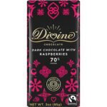 divine chocolate 70% dark chocolate with raspberries image
