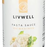 livwell cauliflower alfredo pasta sauce bottle image